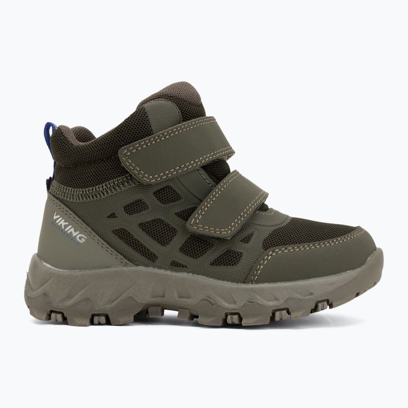 Dětská obuv Viking Footwear Track Mid 2V Waterproot olivová 2