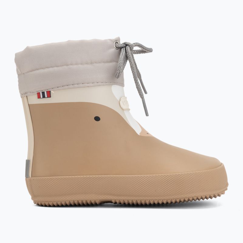 Dětské gumové boty Viking Footwear Alv Barefoot Paw Print béžové 2