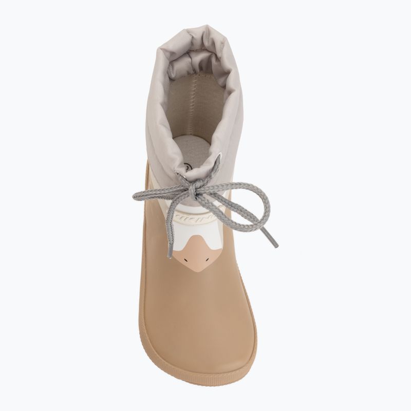 Dětské gumové boty Viking Footwear Alv Barefoot Paw Print béžové 5