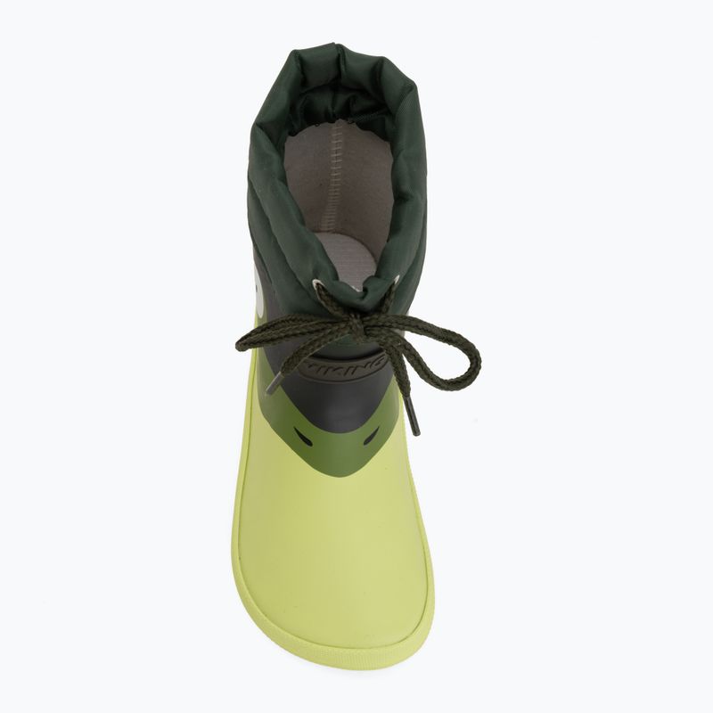 Dětské gumové boty Viking Footwear Alv Barefoot Paw Print světle zelená/zelená 5