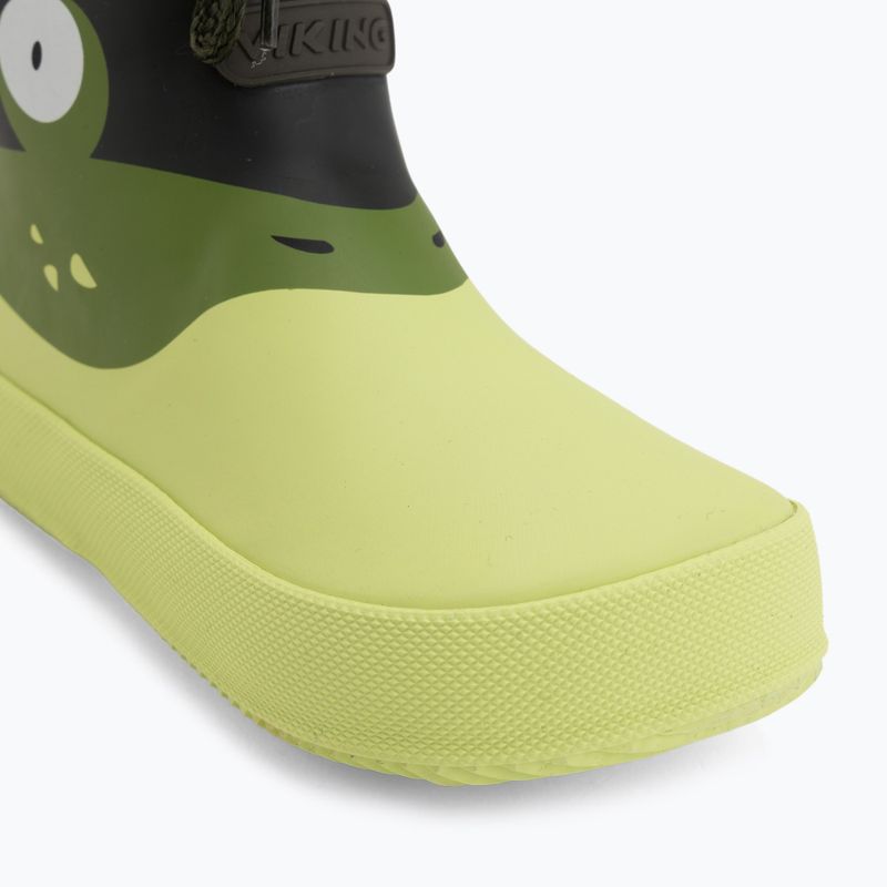 Dětské gumové boty Viking Footwear Alv Barefoot Paw Print světle zelená/zelená 7