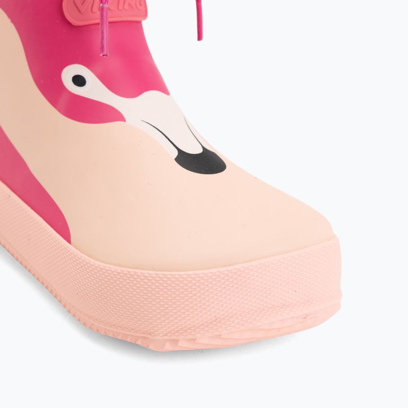 Dětské gumové boty Viking Footwear Alv Barefoot Paw Print světle růžová/magenta 7