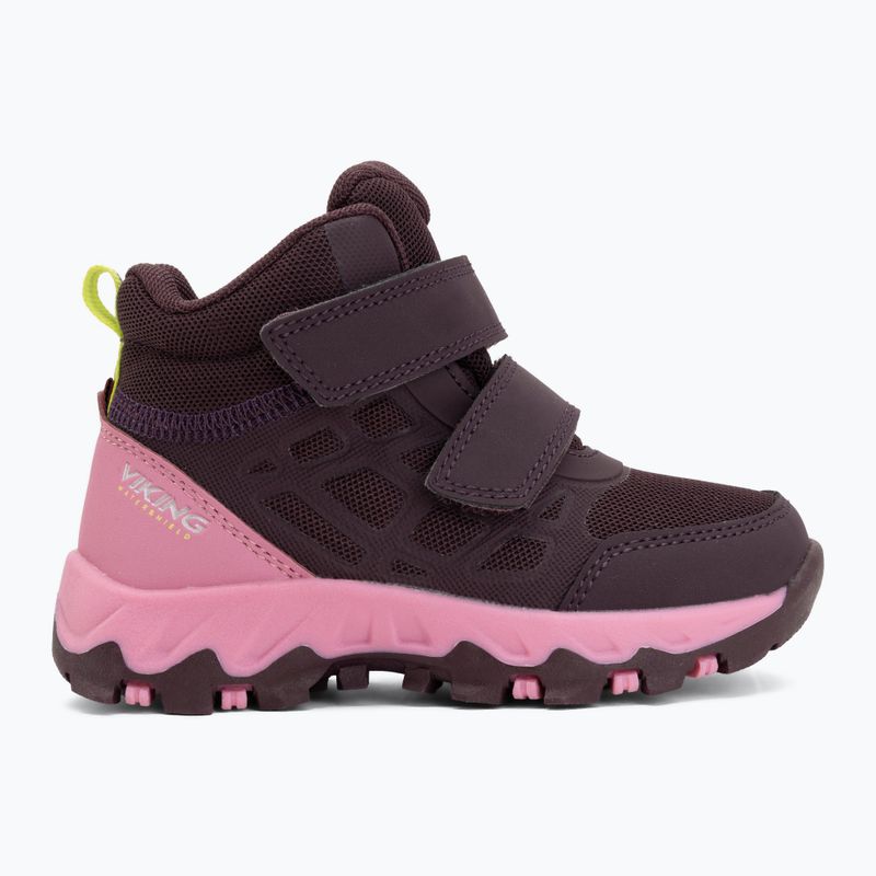 Dětská obuv Viking Footwear Track Mid 2V Waterproof švestková/multi 2