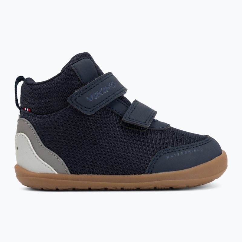 Dětské barefoot boty Viking Alv Barefoot Mid 2V Waterproof navy 2