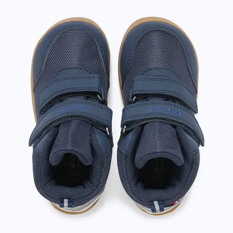 Dětské barefoot boty Viking Footwear Alv Barefoot Mid 2V Waterproof navy 13