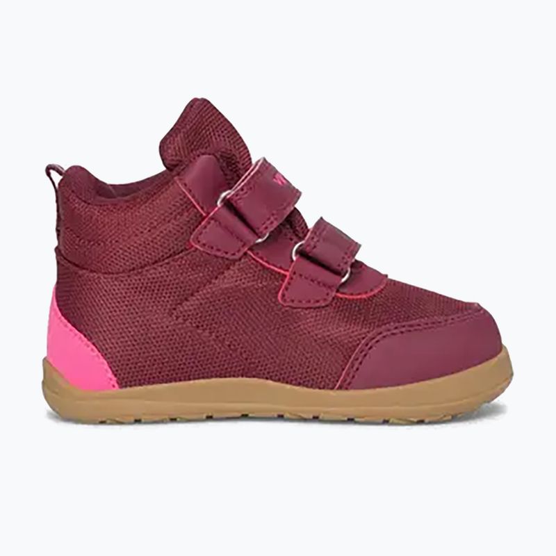 Dětské barefoot boty Viking Footwear Alv Barefoot Mid 2V Waterproof burgundské 9