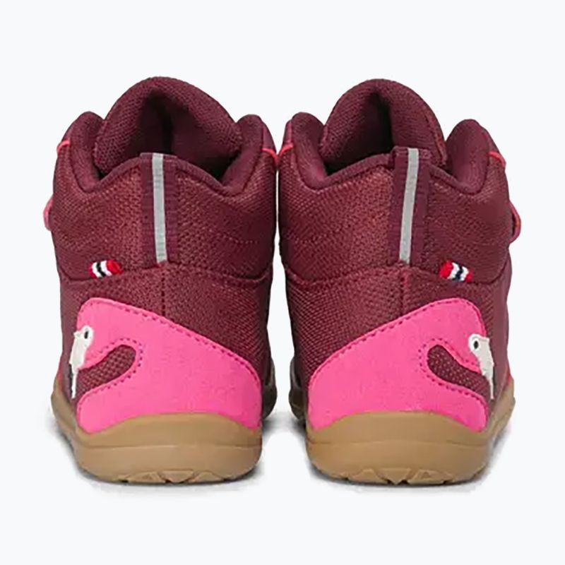 Dětské barefoot boty Viking Footwear Alv Barefoot Mid 2V Waterproof burgundské 11
