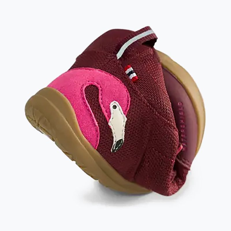Dětské barefoot boty Viking Footwear Alv Barefoot Mid 2V Waterproof burgundské 15