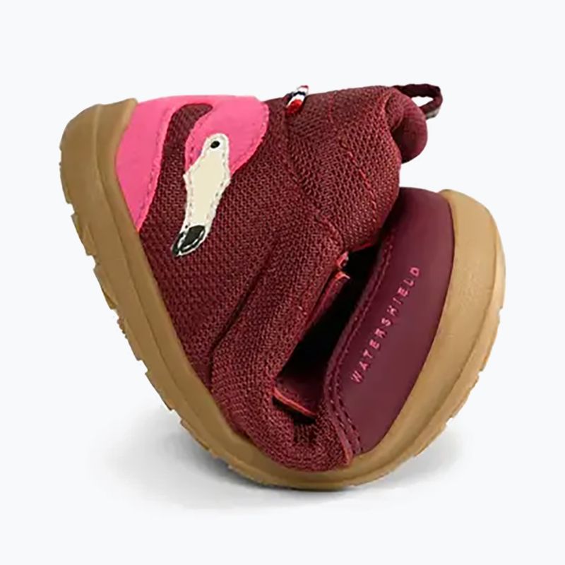 Dětské barefoot boty Viking Footwear Alv Barefoot Mid 2V Waterproof burgundské 16