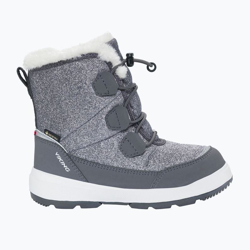 Dětské sněhule Viking Footwear Toasty Glitter Warm Gore-Tex Zip dark grey