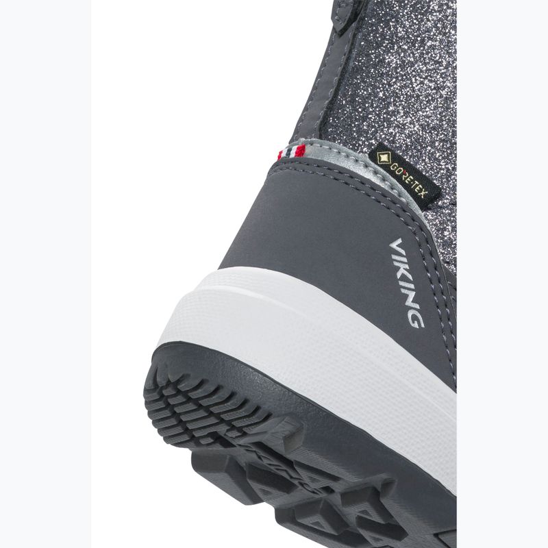 Dětské sněhule Viking Footwear Toasty Glitter Warm Gore-Tex Zip dark grey 6