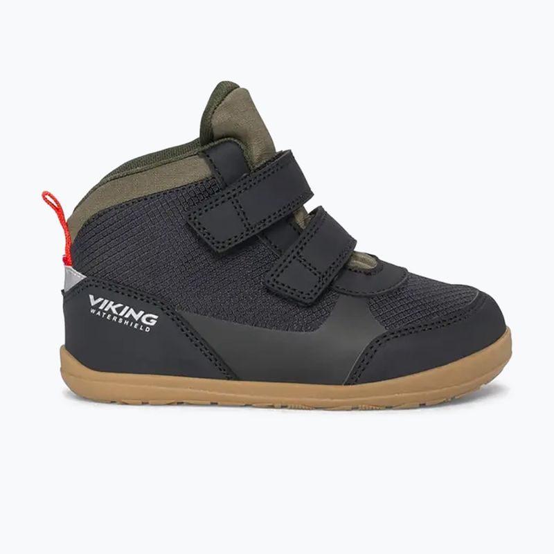 Dětské barefoot boty Viking Footwear Aspen Barefoot Mid 2V Waterproof černé 8
