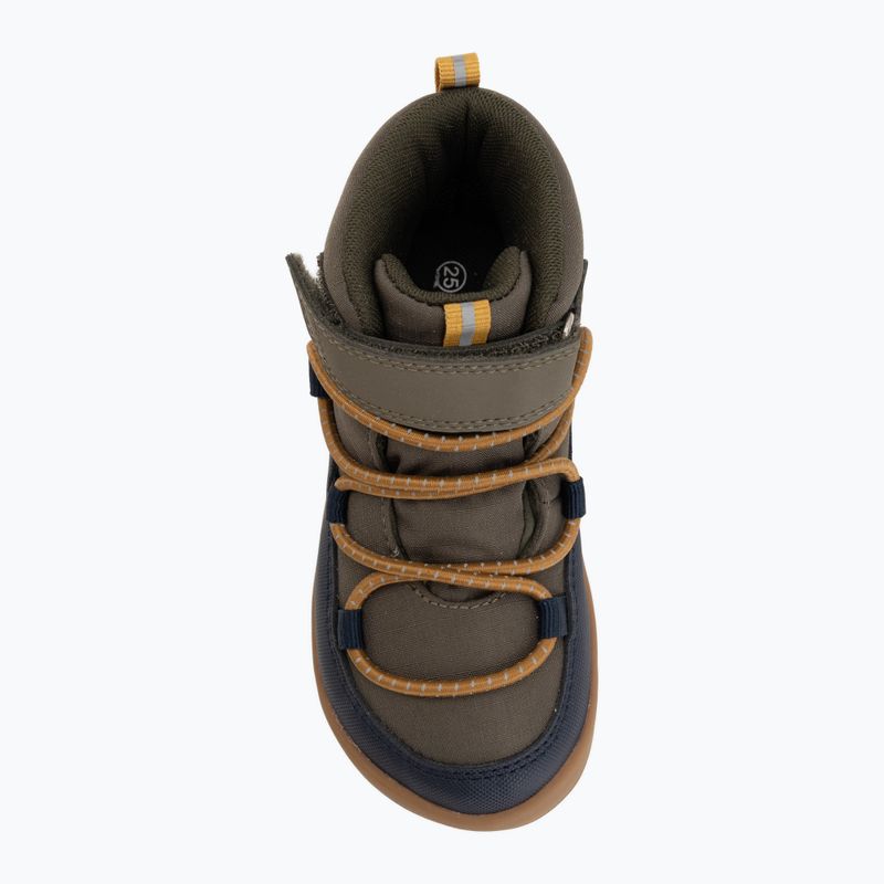 Dětské barefoot boty Viking Footwear Birch Barefoot Mid 1V Waterproof navy/olivová 5