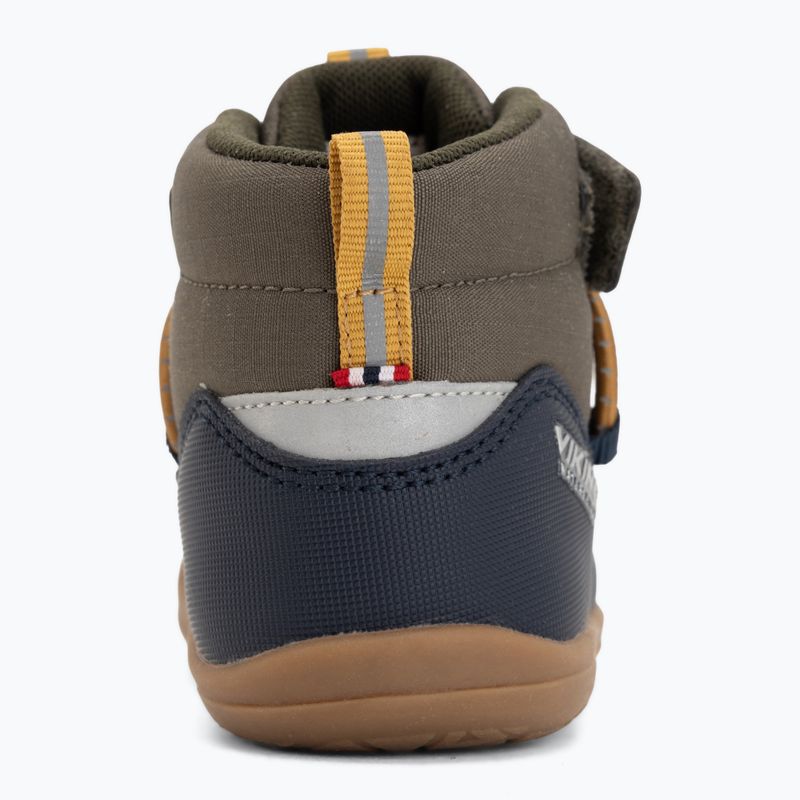 Dětské barefoot boty Viking Footwear Birch Barefoot Mid 1V Waterproof navy/olivová 6