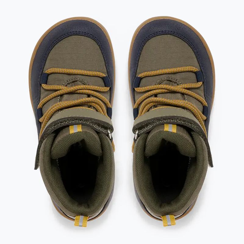 Dětské barefoot boty Viking Footwear Birch Barefoot Mid 1V Waterproof navy/olivová 12