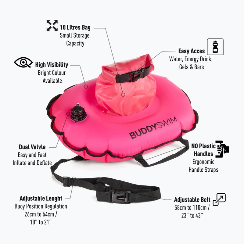 Záchranná bójka BuddySwim Hydrastation 10 l pink 3