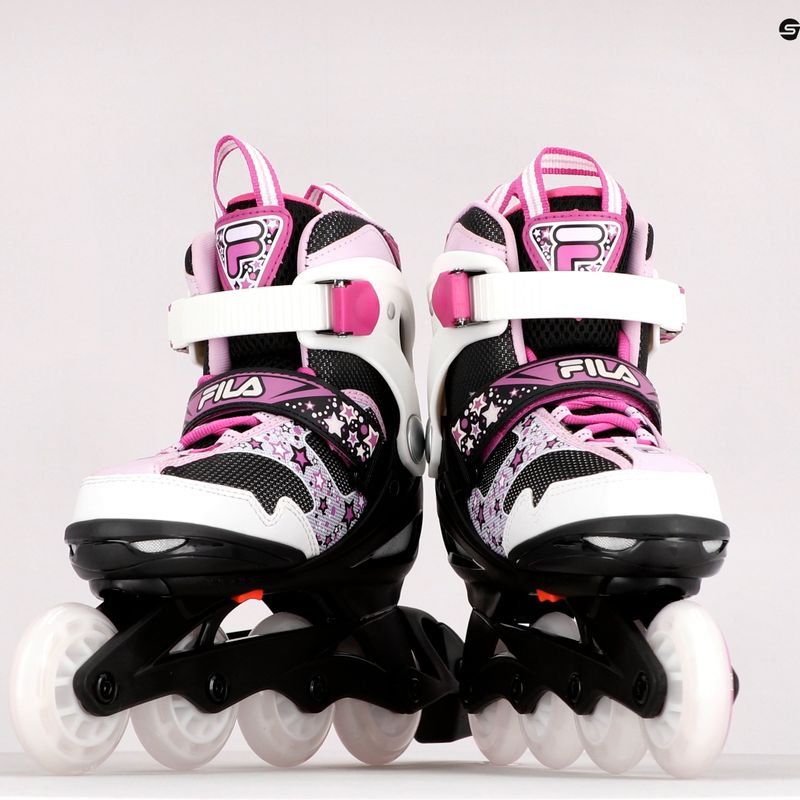 Dětské kolečkové brusle FILA J-One G black/white/pink 13