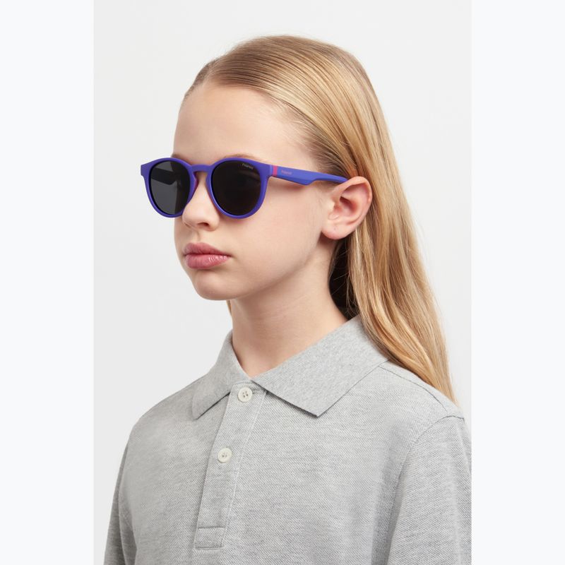 Dětské sluneční brýle Polaroid PLD 8048/S lilac violet/grey polarized 7