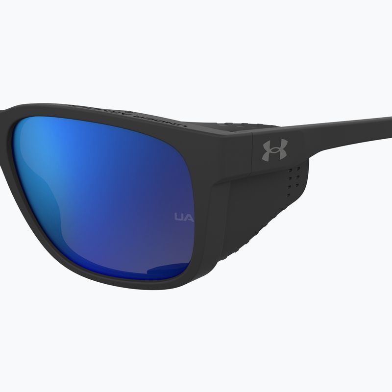 Pánské sluneční brýle Under Armour Glacial matte black/grey blue mirror silver polarized o 7