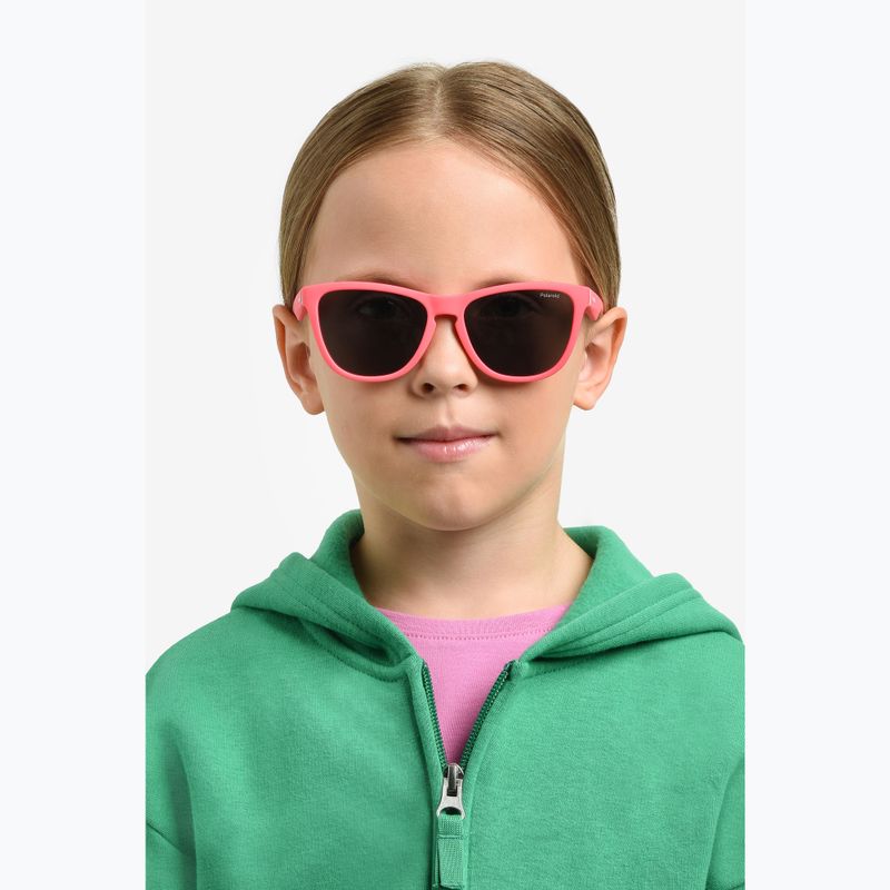 Dětské sluneční brýle Polaroid PLD 8056/S matte pink/grey polarized 6