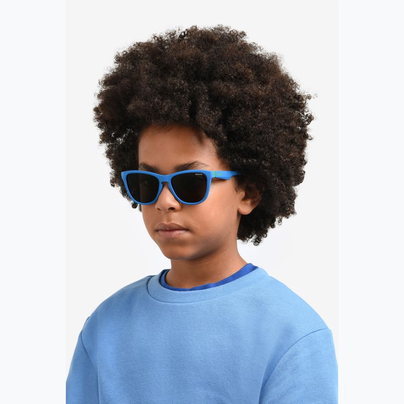 Dětské sluneční brýle Polaroid PLD 8056/S matte blue/grey polarized 7