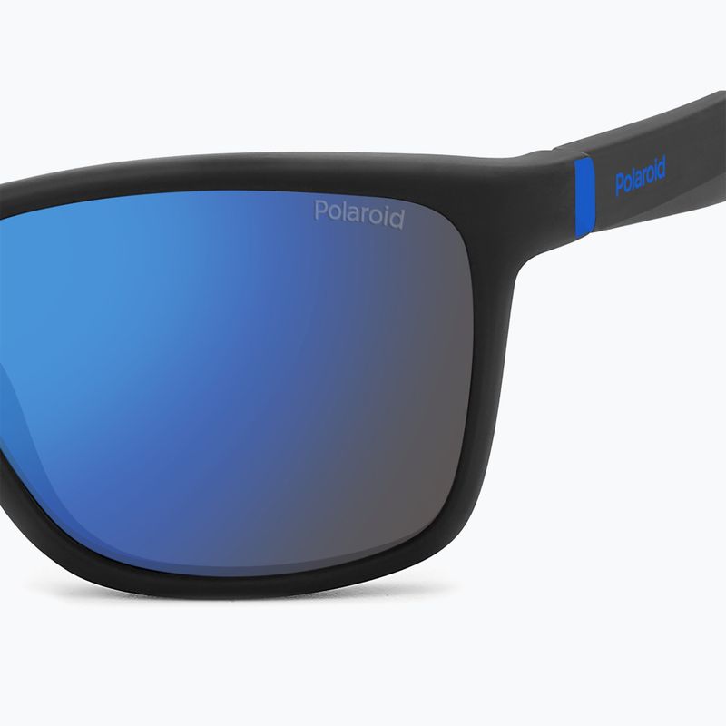 Dětské sluneční brýle Polaroid PLD 8057/S matte black/blue mirror polarized 5