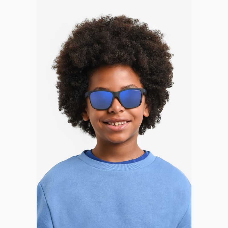 Dětské sluneční brýle Polaroid PLD 8057/S matte black/blue mirror polarized 6