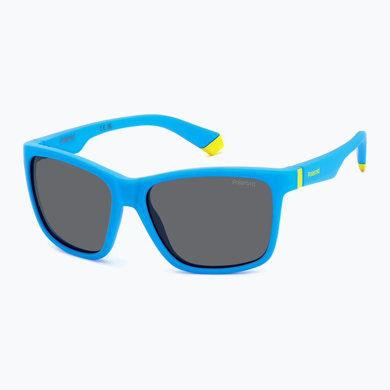 Dětské sluneční brýle Polaroid PLD 8057/S matte blue/grey polarized 2