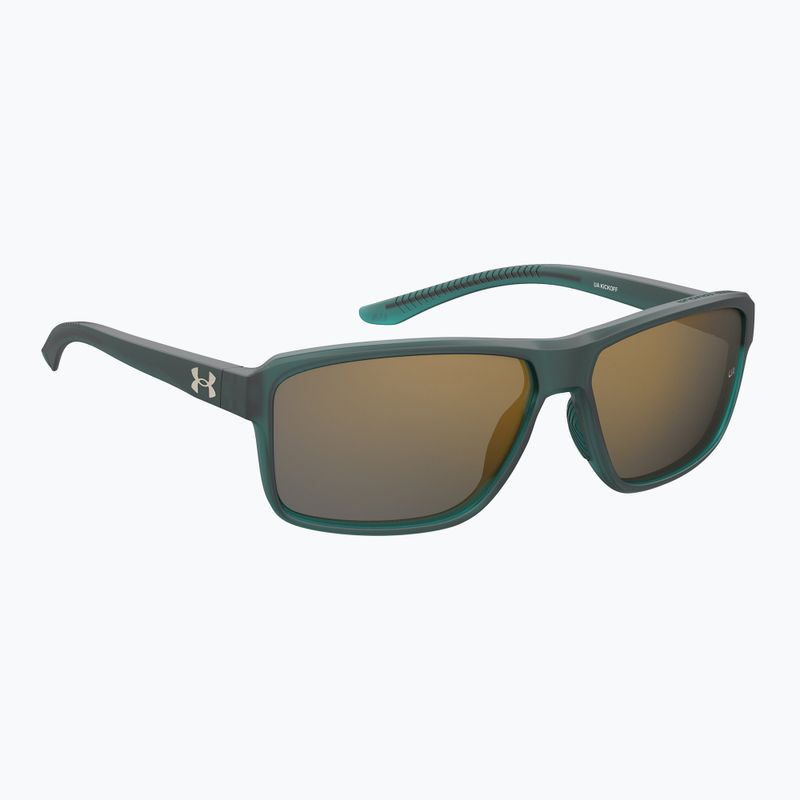 Pánské sluneční brýle Under Armour Kickoff S3 crystal teal/copper mirror