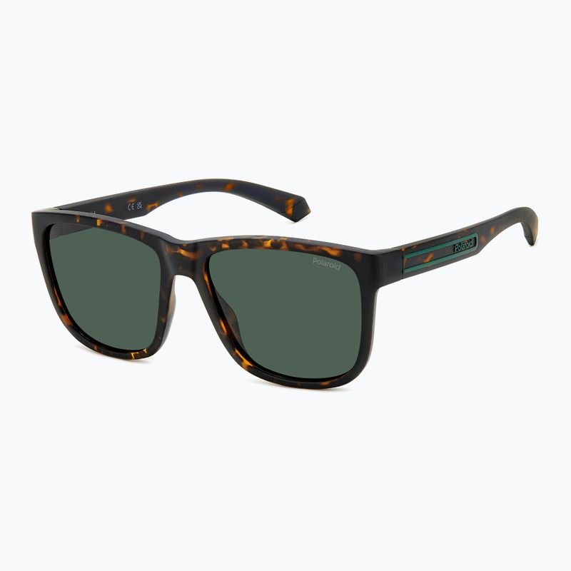 Pánské sluneční brýle Polaroid PLD 2155/S matte brown havana/green polarized 2