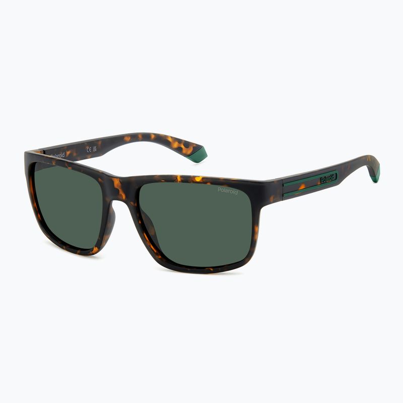 Pánské sluneční brýle Polaroid PLD 2157/S matte brown havana/green polarized 2