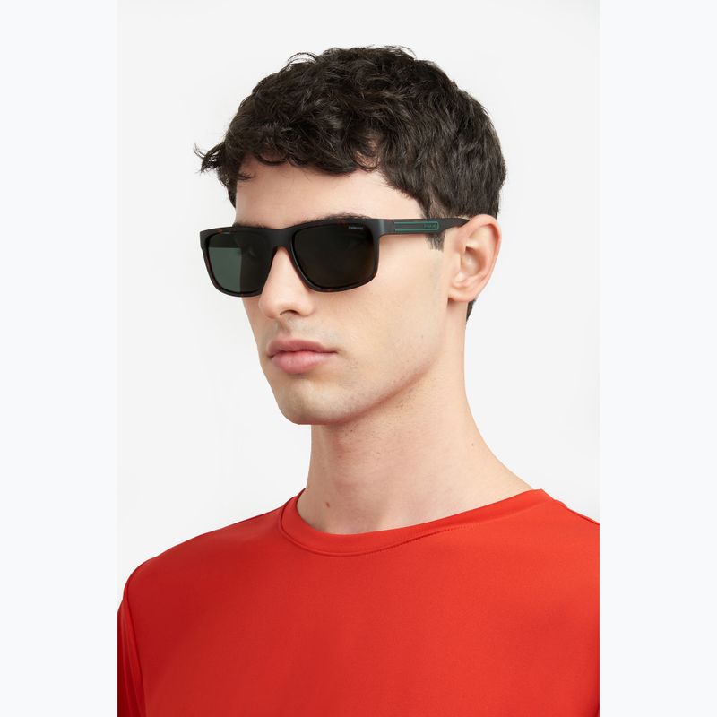 Pánské sluneční brýle Polaroid PLD 2157/S matte brown havana/green polarized 7
