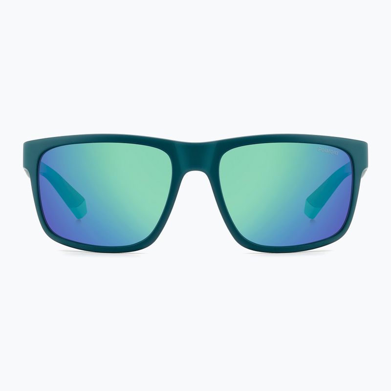 Pánské sluneční brýle Polaroid PLD 2157/S matte teal/greygreen mirror polarized 3