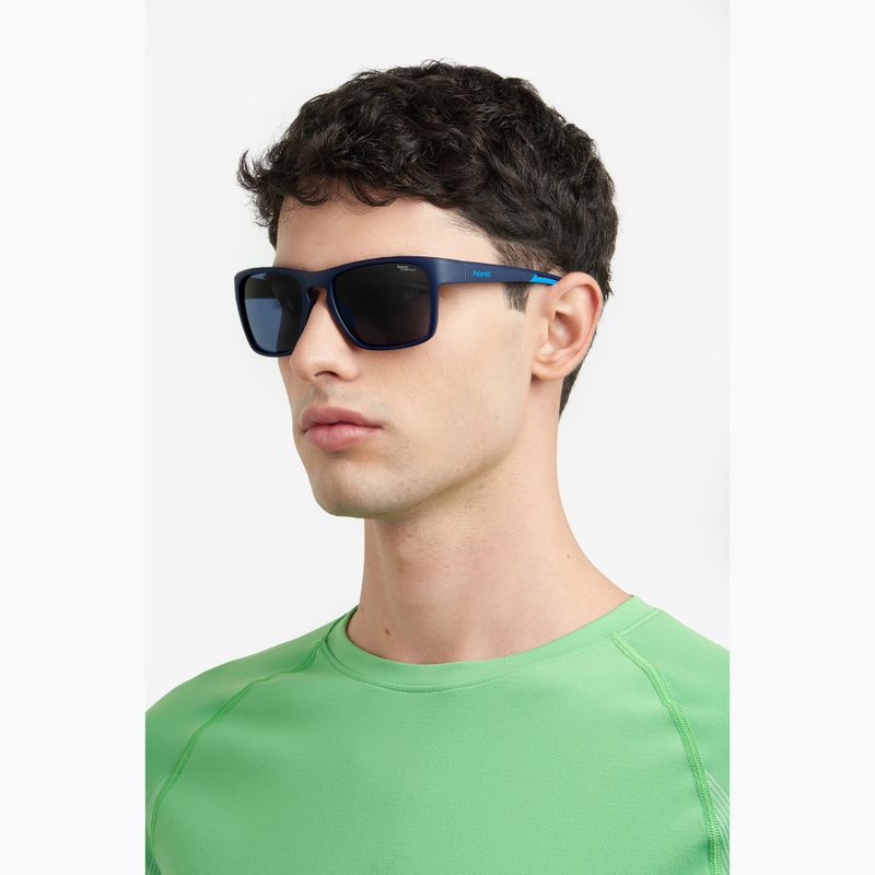 Pánské sluneční brýle Polaroid PLD 7052/S matte blue/blue polarized high contrast 8