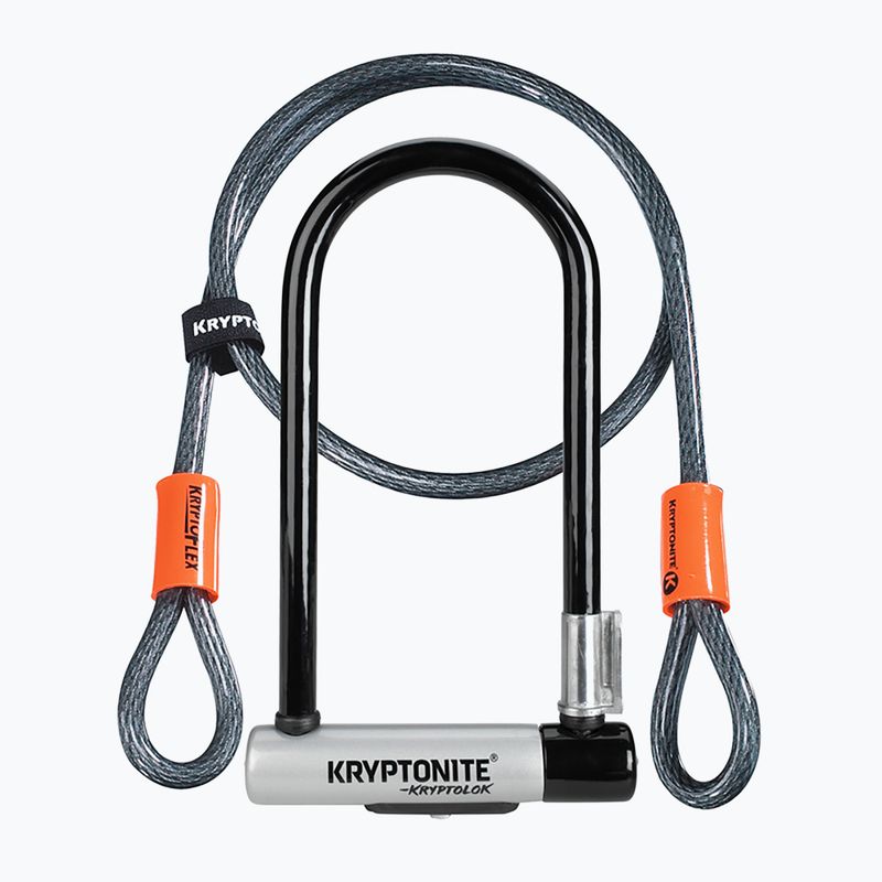 Zámek na kolo Kryptonite Kryptolok Standard U-Lock + kabel Kryptoflex black/grey
