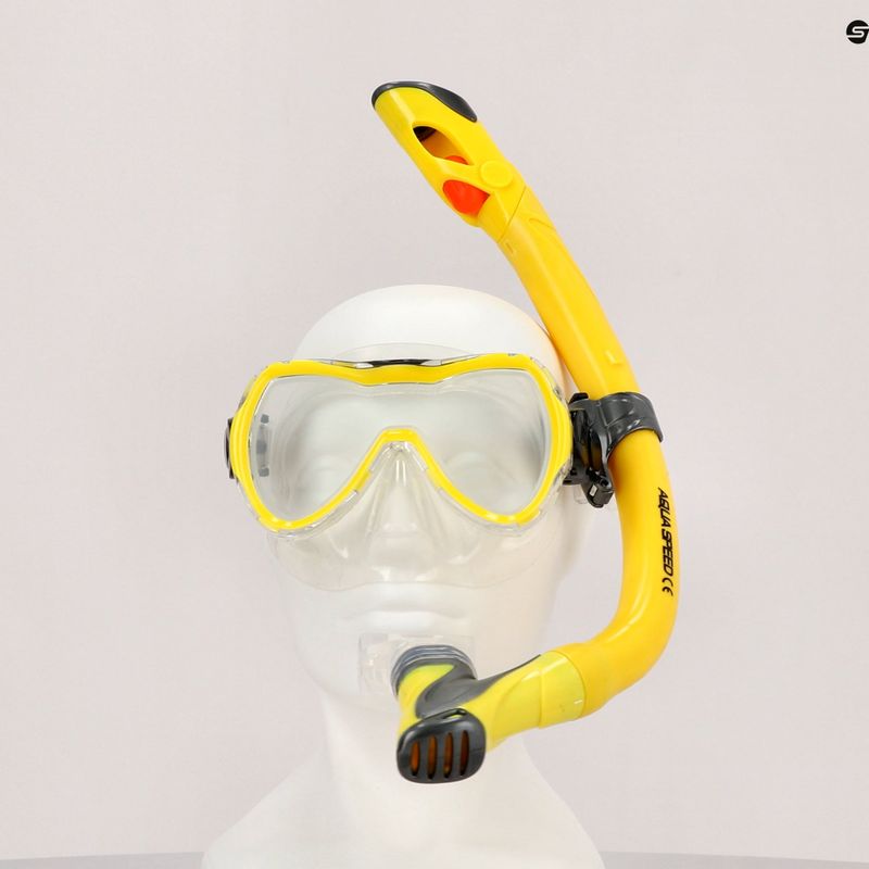 AQUA-SPEED Enzo + Evo baby sada šnorchlů žlutá 604 8