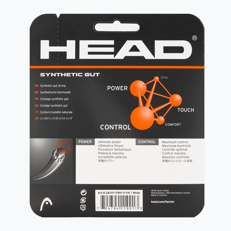 Tenisový výplet HEAD Synthetic Gut 12 m white 2
