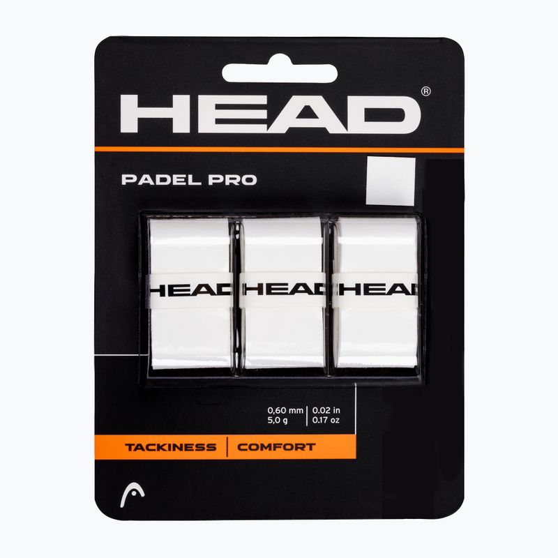 Omotávky na rakety HEAD Padel Pro 3 ks bílé.
