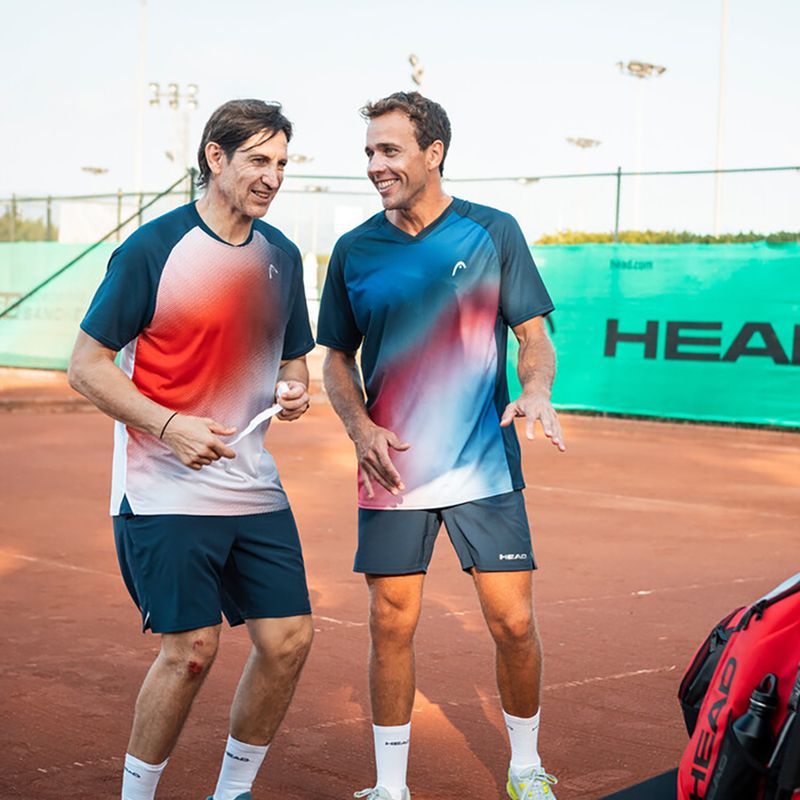 Pánské tenisové tričko HEAD Perf tmavě modré a bílé 811272 3