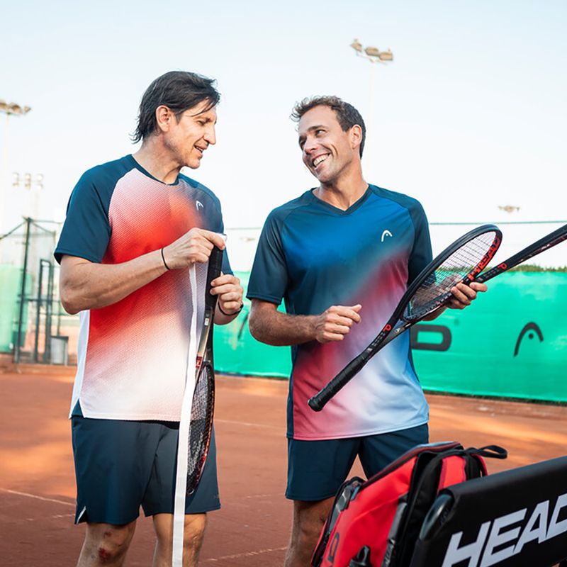 Pánské tenisové tričko HEAD Perf tmavě modré a bílé 811272 4