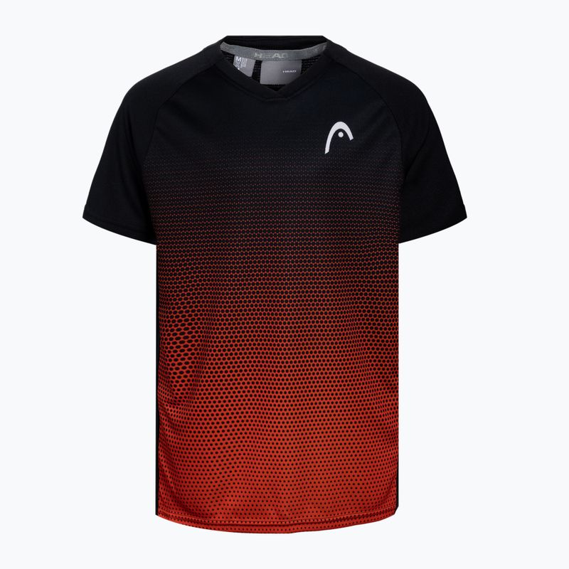 Dětské tenisové tričko HEAD Topspin Black & Orange 816062