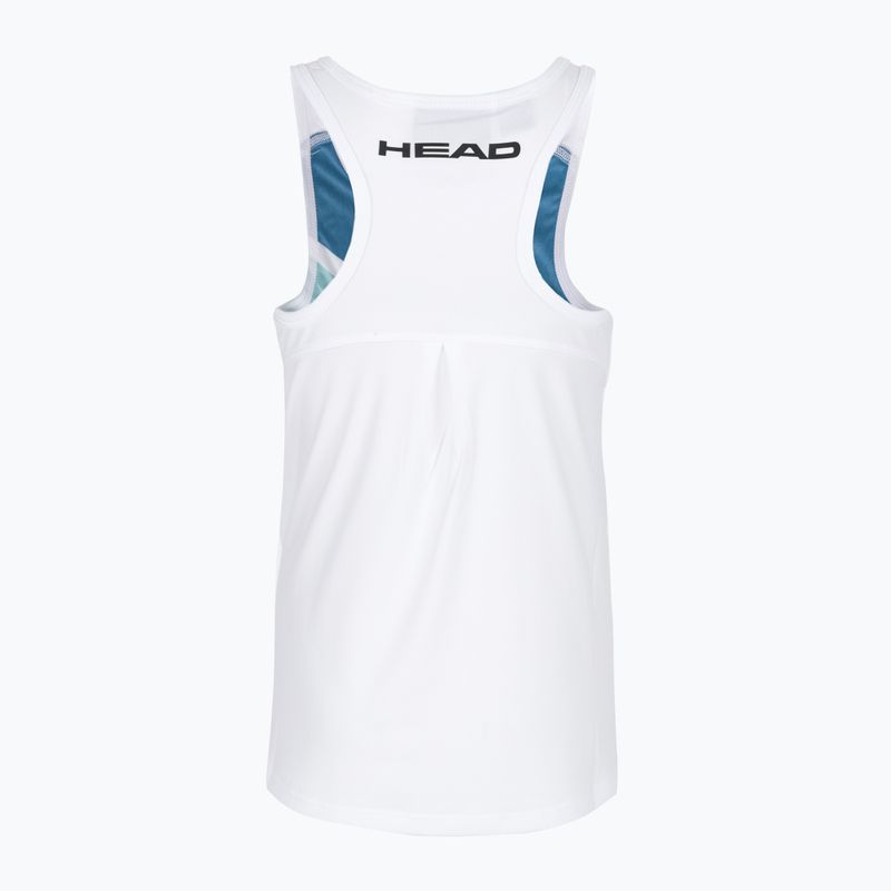 Dětské tenisové tričko HEAD Agility Tank Top, bílo-zelené 816132 2