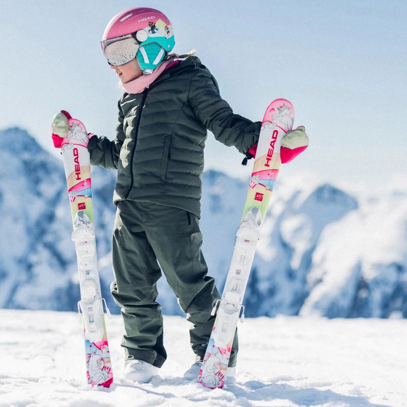 Dětské sjezdové lyže HEAD Unicorn Easy JRS + vázání Jrs 4.5 GW CA white/pink 7