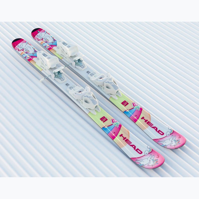 Dětské sjezdové lyže HEAD Unicorn Easy JRS + vázání Jrs 4.5 GW CA white/pink 11