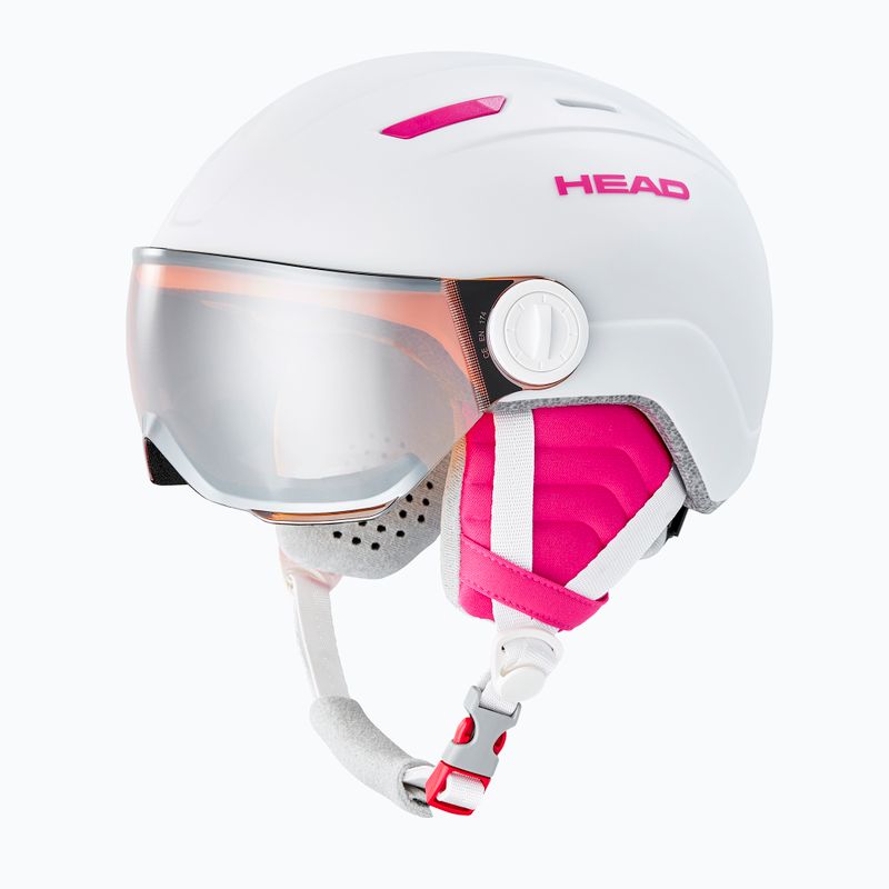 HEAD Maja Visor S2 dětská lyžařská helma bílá 328172 8