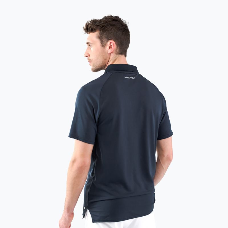 Pánské tenisové tričko HEAD Performance Polo, tmavě modré 811403NV 2