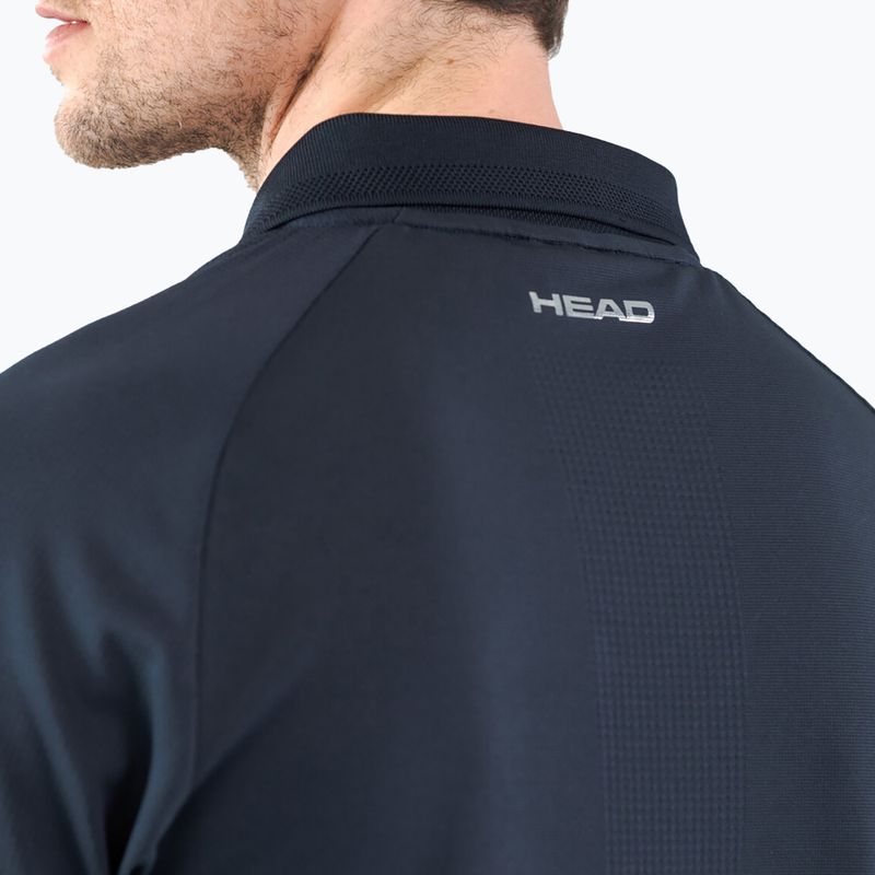 Pánské tenisové tričko HEAD Performance Polo, tmavě modré 811403NV 4
