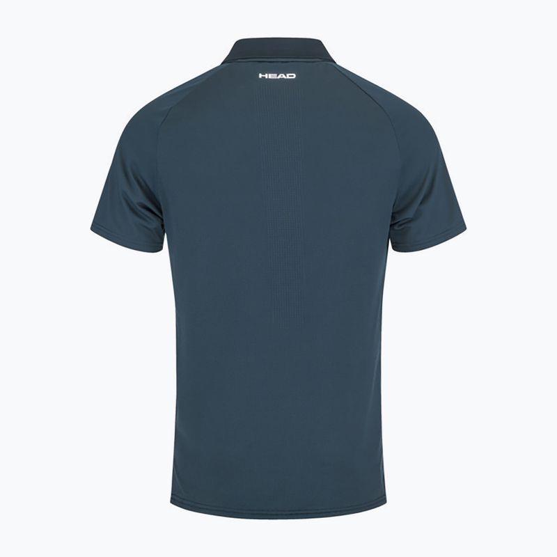 Pánské tenisové tričko HEAD Performance Polo bílá a tmavě modrá 811403NVXPM 2