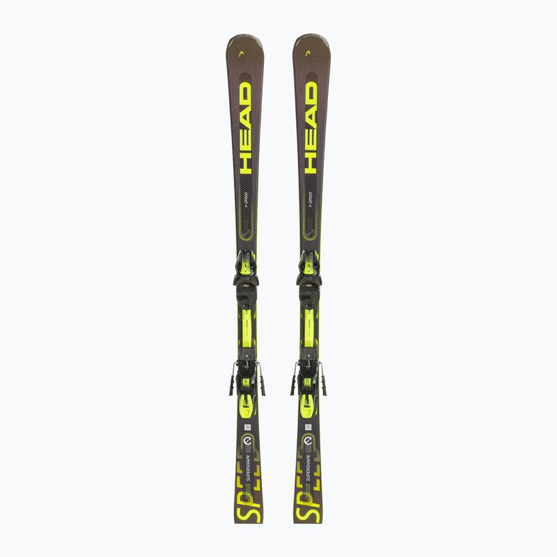 Sjezdové lyže HEAD Supershape e-Speed SW SF-PR + PRD 12 black/neon yellow