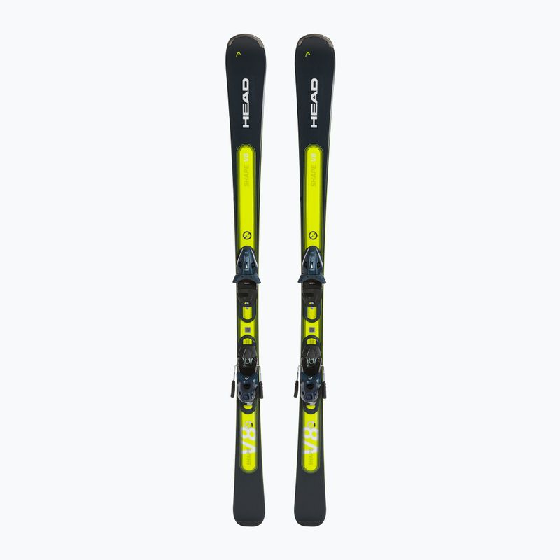 Sjezdové lyže HEAD Shape e-V8 SW AMT-PR + PR 11 dark blue/neon yellow